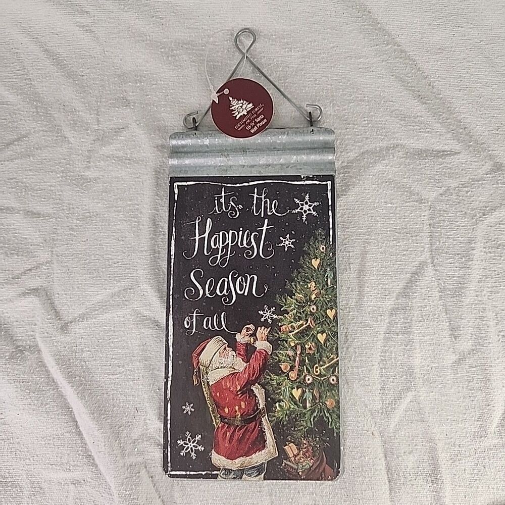 Metal Christmas Sign Enchanted Forest It's The Happiest Season Of All 10” Rustic